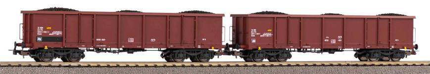 PIKO 58287 - H0 - 2-tlg. Set offener Güterwagen Eaos mit Kohleladung , FS, Ep. V